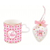 Комплект чаша Mug 320мл и висяща фигура сърце Cuoricini